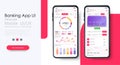 Banking App UI Kit responsive app statistics card